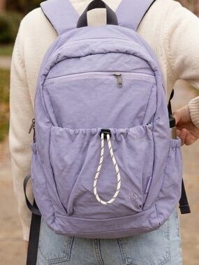 Ultralight Multi-Pocket Nylon Backpack - Lavender
